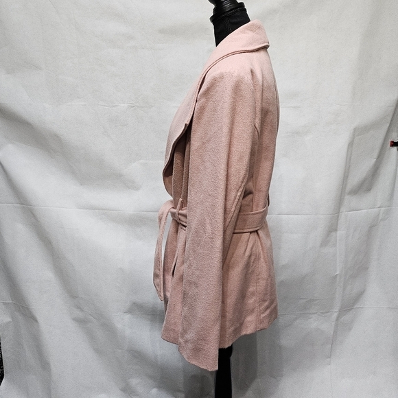 Rampage Oversized Collar Mini Trench Rose 100% Polyester Tie Jacket Size XL - Picture 4 of 8